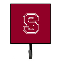 "Caroline's Treasures CJ1032-SSH4 Letter S Initial Monogram-Maroon and White Leash Holder or Key Hook, Small, Multicolor"
