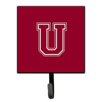 "Caroline's Treasures CJ1032-USH4 Letter U Initial Monogram-Maroon and White Leash Holder or Key Hook, Small, Multicolor"
