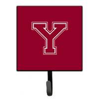 "Caroline's Treasures CJ1032-YSH4 Letter Y Initial Monogram-Maroon and White Leash Holder or Key Hook, Small, Multicolor"