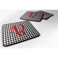 "Caroline's Treasures CJ1035-BFC Letter B Monogram-Houndstooth Foam Coasters (Set of 4), 3.5"" H x 3.5"" W, Multicolor"