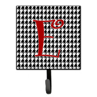 "Caroline's Treasures CJ1035-ESH4 Letter E Initial Monogram-Hounds Tooth Black Leash Holder or Key Hook, Small, Multicolor"