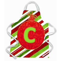 "Caroline's Treasures CJ1039-CAPRON Christmas Ornament Holiday Initial Letter C Apron, Large, Multicolor"