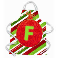 "Caroline's Treasures CJ1039-FAPRON Christmas Ornament Holiday Initial Letter F Apron, Large, Multicolor"
