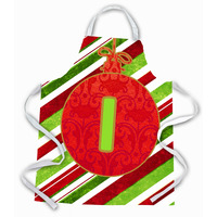 "Caroline's Treasures CJ1039-IAPRON Christmas Ornament Holiday Initial Letter I Apron, Large, Multicolor"