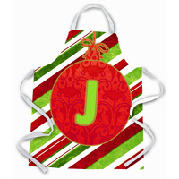 "Caroline's Treasures CJ1039-JAPRON Christmas Ornament Holiday Initial Letter J Apron, Large, Multicolor"