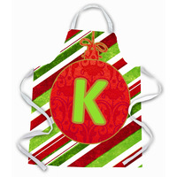 "Caroline's Treasures CJ1039-KAPRON Christmas Ornament Holiday Initial Letter K Apron, Large, Multicolor"