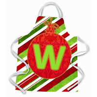 "Caroline's Treasures CJ1039-WAPRON Christmas Ornament Holiday Initial Letter W Apron, Large, Multicolor"