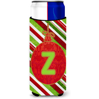Christmas Oranment Holiday Monogram Initial  Letter Z Ultra Beverage Insulators for slim cans CJ1039-ZMUK