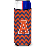 Letter A Chevron Orange Blue Ultra Beverage Insulators for slim cans CJ1042-AMUK
