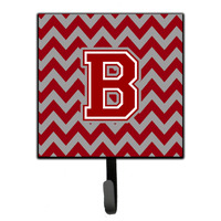 "Caroline's Treasures Letter B Chevron Maroon and White Leash or Key Holder CJ1049-BSH4, Small, Multicolor"