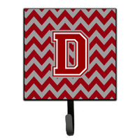 "Caroline's Treasures Letter D Chevron Maroon and White Leash or Key Holder CJ1049-DSH4, Small, Multicolor"