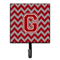 "Caroline's Treasures Letter G Chevron Maroon and White Leash or Key Holder CJ1049-GSH4, Small, Multicolor"