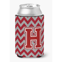 "Caroline's Treasures CJ1049-HCC Letter H Chevron Maroon and White Can or Bottle Hugger, Multicolor"