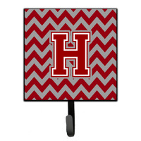 "Caroline's Treasures Letter H Chevron Maroon and White Leash or Key Holder CJ1049-HSH4, Small, Multicolor"