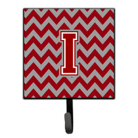"Caroline's Treasures Letter I Chevron Maroon and White Leash or Key Holder CJ1049-ISH4, Small, Multicolor"