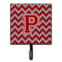 "Caroline's Treasures Letter P Chevron Maroon and White Leash or Key Holder CJ1049-PSH4, Small, Multicolor"