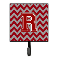 "Caroline's Treasures Letter R Chevron Maroon and White Leash or Key Holder CJ1049-RSH4, Small, Multicolor"