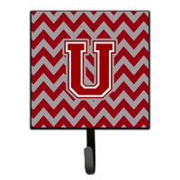 "Caroline's Treasures Letter U Chevron Maroon and White Leash or Key Holder CJ1049-USH4, Small, Multicolor"
