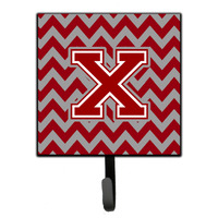 "Caroline's Treasures Letter X Chevron Maroon and White Leash or Key Holder CJ1049-XSH4, Small, Multicolor"
