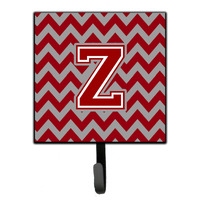 "Caroline's Treasures Letter Z Chevron Maroon and White Leash or Key Holder CJ1049-ZSH4, Small, Multicolor"