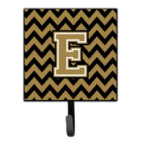 "Caroline's Treasures Letter E Chevron Black and Gold Leash or Key Holder CJ1050-ESH4, Small, Multicolor"
