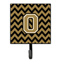 "Caroline's Treasures Letter O Chevron Black and Gold Leash or Key Holder CJ1050-OSH4, Small, Multicolor"