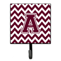 "Caroline's Treasures Letter A Chevron Maroon and White Leash or Key Holder CJ1051-ASH4, Small, Multicolor"