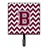"Caroline's Treasures Letter B Chevron Maroon and White Leash or Key Holder CJ1051-BSH4, Small, Multicolor"