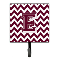 "Caroline's Treasures Letter E Chevron Maroon and White Leash or Key Holder CJ1051-ESH4, Small, Multicolor"