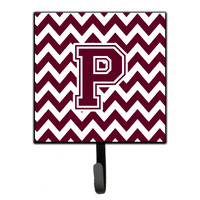 "Caroline's Treasures Letter P Chevron Maroon and White Leash or Key Holder CJ1051-PSH4, Small, Multicolor"