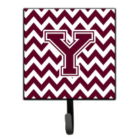 "Caroline's Treasures Letter Y Chevron Maroon and White Leash or Key Holder CJ1051-YSH4, Small, Multicolor"
