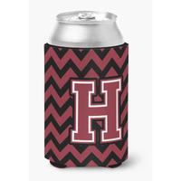 "Caroline's Treasures CJ1052-HCC Letter H Chevron Garnet and Black Can or Bottle Hugger, Multicolor"