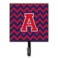 "Caroline's Treasures Letter A Chevron Yale Blue and Crimson Leash or Key Holder CJ1054-ASH4, Small, Multicolor"