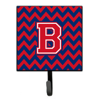 "Caroline's Treasures Letter B Chevron Yale Blue and Crimson Leash or Key Holder CJ1054-BSH4, Small, Multicolor"