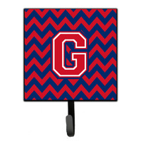 "Caroline's Treasures Letter G Chevron Yale Blue and Crimson Leash or Key Holder CJ1054-GSH4, Small, Multicolor"