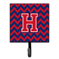 "Caroline's Treasures Letter H Chevron Yale Blue and Crimson Leash or Key Holder CJ1054-HSH4, Small, Multicolor"