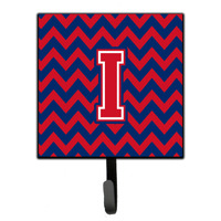 "Caroline's Treasures Letter I Chevron Yale Blue and Crimson Leash or Key Holder CJ1054-ISH4, Small, Multicolor"