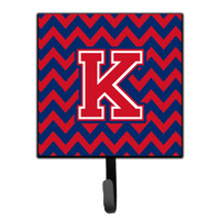 "Caroline's Treasures Letter K Chevron Yale Blue and Crimson Leash or Key Holder CJ1054-KSH4, Small, Multicolor"