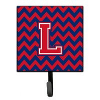 "Caroline's Treasures Letter L Chevron Yale Blue and Crimson Leash or Key Holder CJ1054-LSH4, Small, Multicolor"