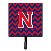"Caroline's Treasures Letter N Chevron Yale Blue and Crimson Leash or Key Holder CJ1054-NSH4, Small, Multicolor"