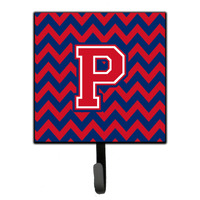 "Caroline's Treasures Letter P Chevron Yale Blue and Crimson Leash or Key Holder CJ1054-PSH4, Small, Multicolor"