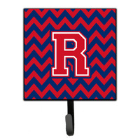 "Caroline's Treasures Letter R Chevron Yale Blue and Crimson Leash or Key Holder CJ1054-RSH4, Small, Multicolor"