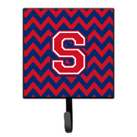 "Caroline's Treasures Letter S Chevron Yale Blue and Crimson Leash or Key Holder CJ1054-SSH4, Small, Multicolor"