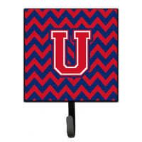 "Caroline's Treasures Letter U Chevron Yale Blue and Crimson Leash or Key Holder CJ1054-USH4, Small, Multicolor"