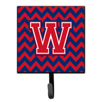 "Caroline's Treasures Letter W Chevron Yale Blue and Crimson Leash or Key Holder CJ1054-WSH4, Small, Multicolor"
