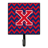 "Caroline's Treasures Letter X Chevron Yale Blue and Crimson Leash or Key Holder CJ1054-XSH4, Small, Multicolor"