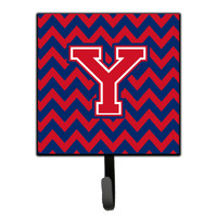 "Caroline's Treasures Letter Y Chevron Yale Blue and Crimson Leash or Key Holder CJ1054-YSH4, Small, Multicolor"
