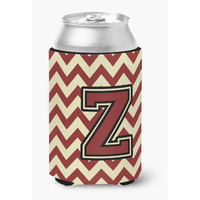 "Caroline's Treasures CJ1061-ZCC Letter Z Chevron Maroon and Gold Can or Bottle Hugger, Multicolor"