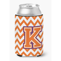 "Caroline's Treasures CJ1062-KCC Letter K Chevron Orange and Regalia Can or Bottle Hugger, Multicolor"