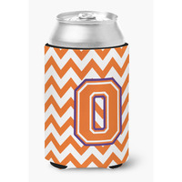 "Caroline's Treasures CJ1062-OCC Letter O Chevron Orange and Regalia Can or Bottle Hugger, Multicolor"